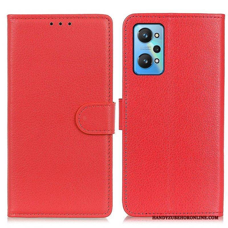 Lederhüllen Für Realme GT Neo 3T / Neo 2 Traditionell Litschi