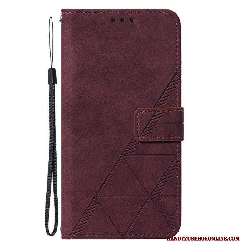 Lederhüllen Für Samsung Galaxy A13 Muster Mit Riemen