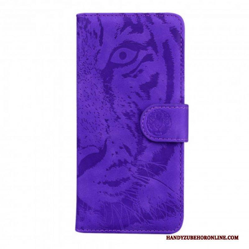 Lederhüllen Für Samsung Galaxy A52 4G / A52 5G / A52s 5G Tiger-gesichtsdruck