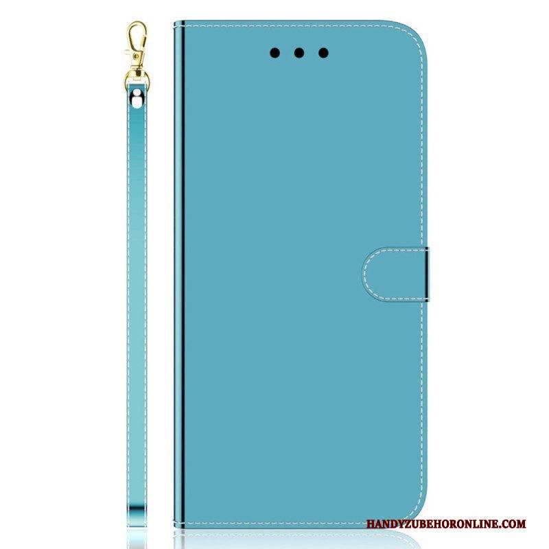 Lederhüllen Für Samsung Galaxy A54 5G Spiegel Und Schlüsselband
