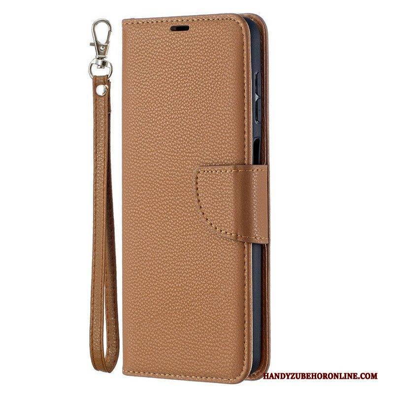 Lederhüllen Für Samsung Galaxy M12 / A12 Flip Case Lychee Rabat Oblique