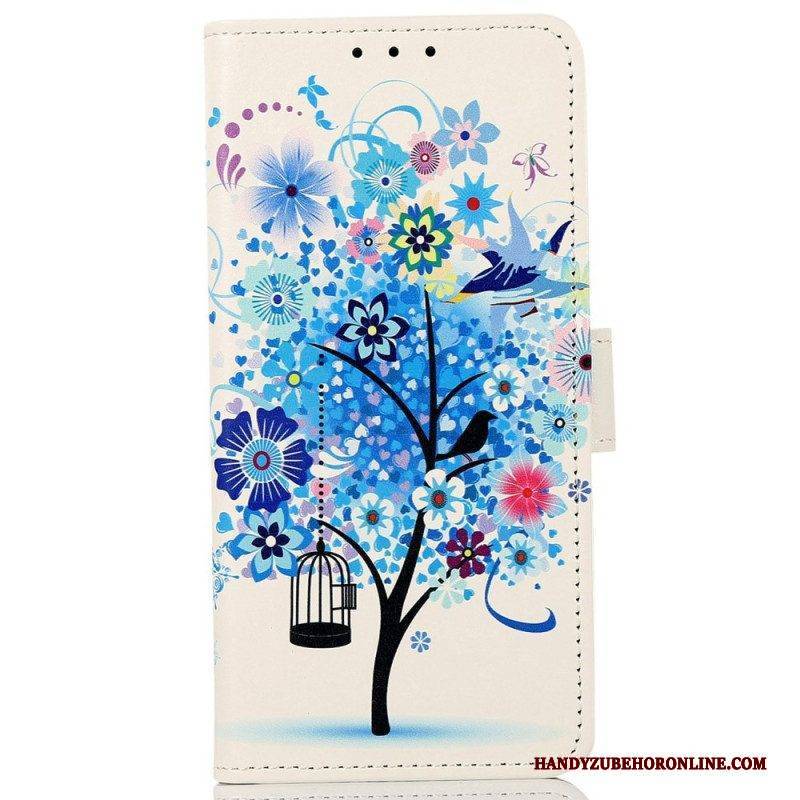 Lederhüllen Für Samsung Galaxy M33 5G Blühender Baum