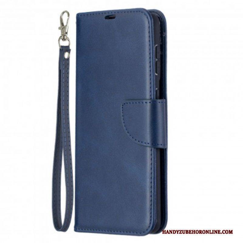 Lederhüllen Für Samsung Galaxy S21 Plus 5G Flip Case Glatte Klappe Schräg