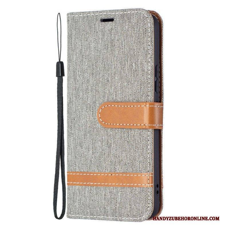 Lederhüllen Für Samsung Galaxy S22 5G Mit Kordel Armband In Stoff- Und Lederoptik