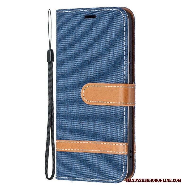 Lederhüllen Für Samsung Galaxy S22 5G Mit Kordel Armband In Stoff- Und Lederoptik