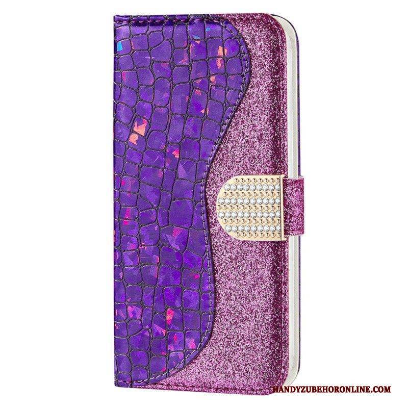 Lederhüllen Für Samsung Galaxy S23 5G Krokodildiamanten