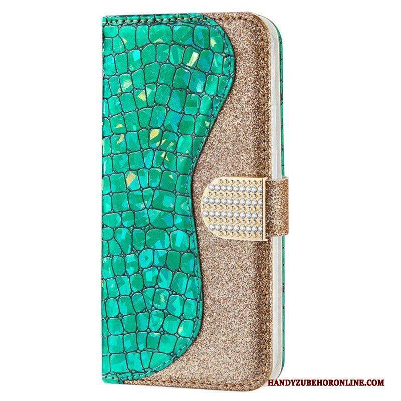 Lederhüllen Für Samsung Galaxy S23 5G Krokodildiamanten