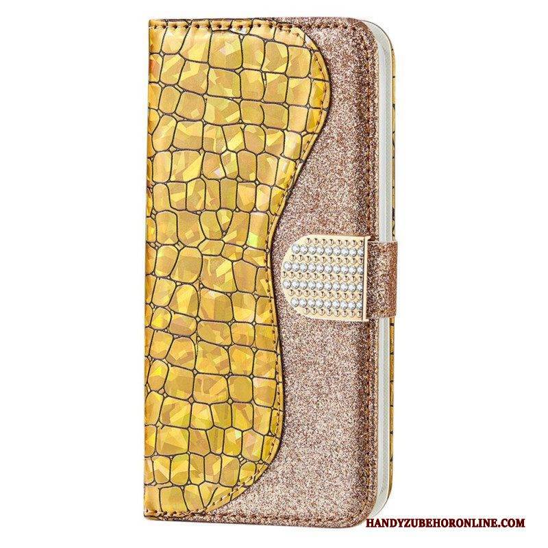 Lederhüllen Für Samsung Galaxy S23 5G Krokodildiamanten