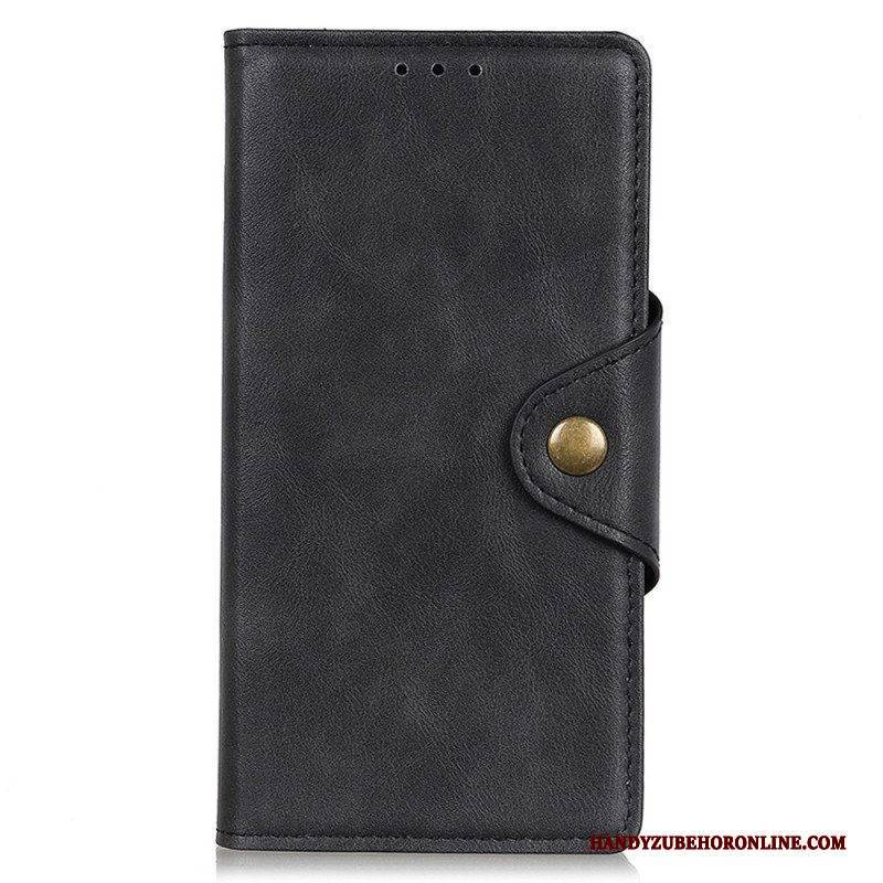 Lederhüllen Für Samsung Galaxy S23 5G Magnetischer Knopf