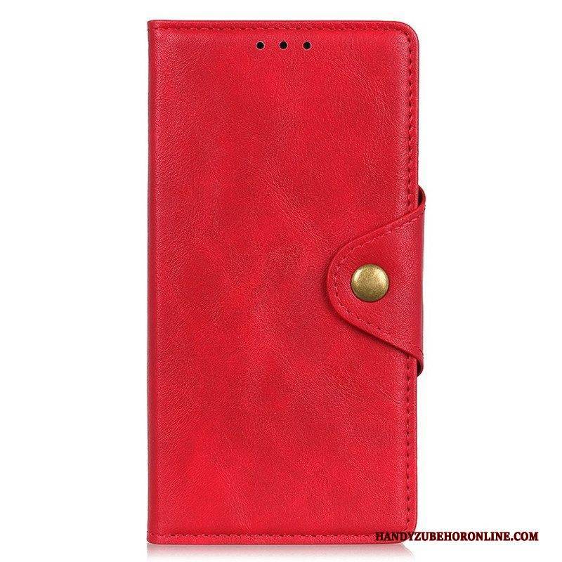 Lederhüllen Für Samsung Galaxy S23 5G Magnetischer Knopf