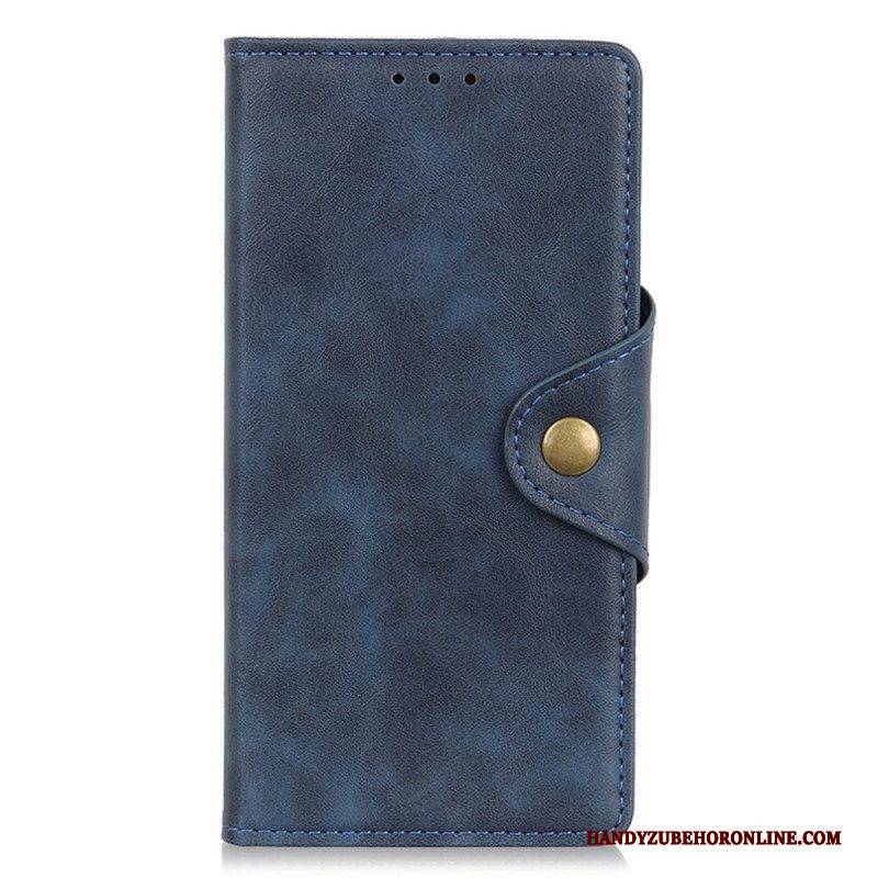 Lederhüllen Für Samsung Galaxy S23 5G Magnetischer Knopf