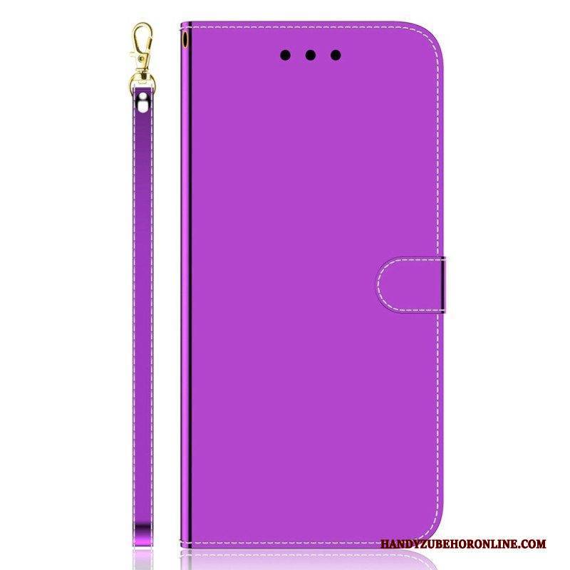 Lederhüllen Für Samsung Galaxy S23 5G Spiegel Und Schlüsselband