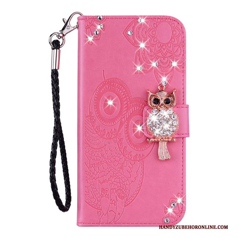 Lederhüllen Für Samsung Galaxy S25 5g Edge Eule Und Anhänger