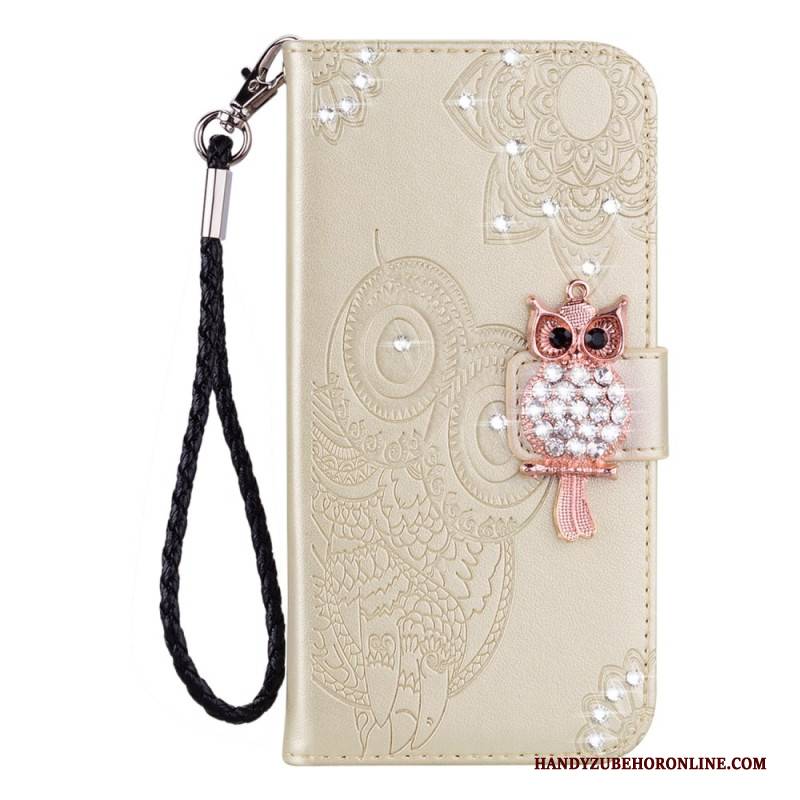 Lederhüllen Für Samsung Galaxy S25 5g Edge Eule Und Anhänger