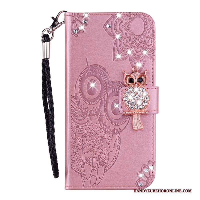 Lederhüllen Für Samsung Galaxy S25 5g Edge Eule Und Anhänger