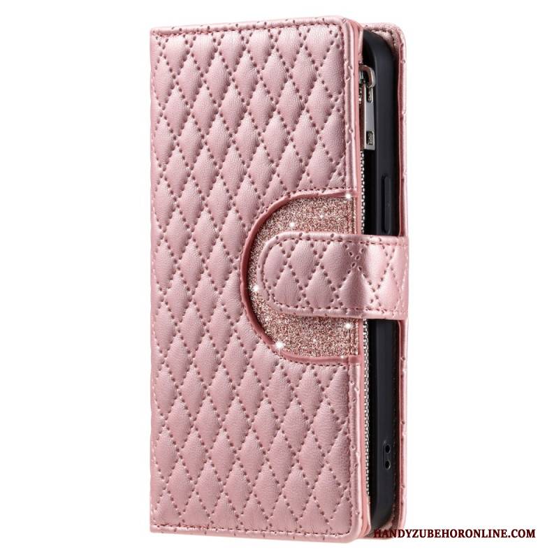 Lederhüllen Für Samsung Galaxy S25 5g Edge Gesteppte Geldbörse