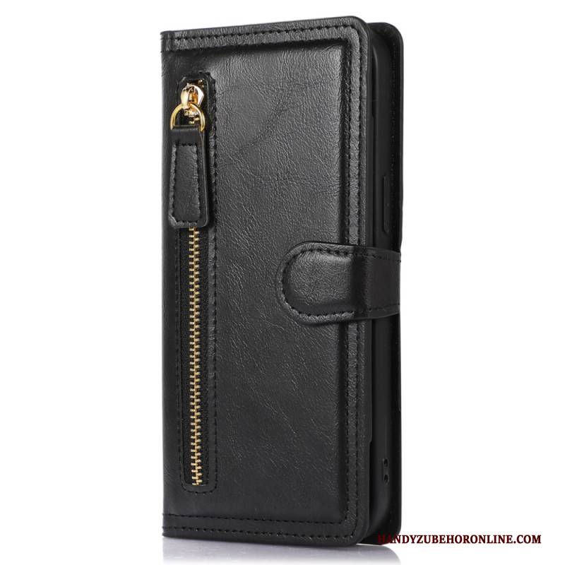 Lederhüllen Für Samsung Galaxy S25 5g Edge Reißverschluss Und Kartenhalter