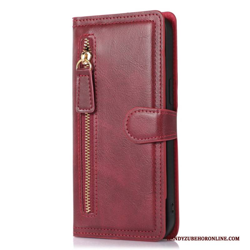 Lederhüllen Für Samsung Galaxy S25 5g Edge Reißverschluss Und Kartenhalter