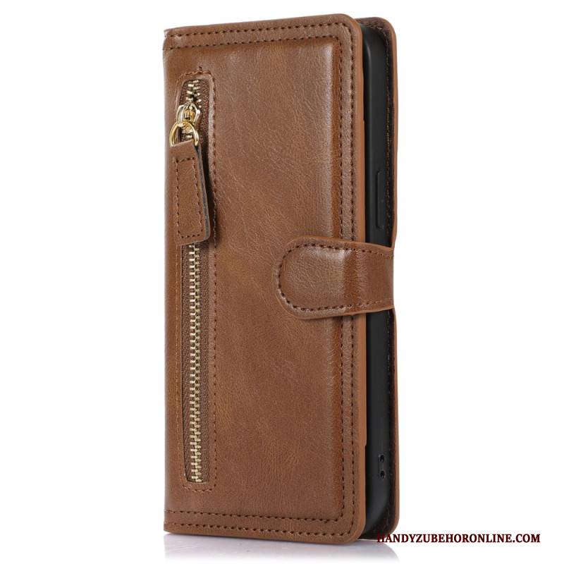 Lederhüllen Für Samsung Galaxy S25 5g Edge Reißverschluss Und Kartenhalter