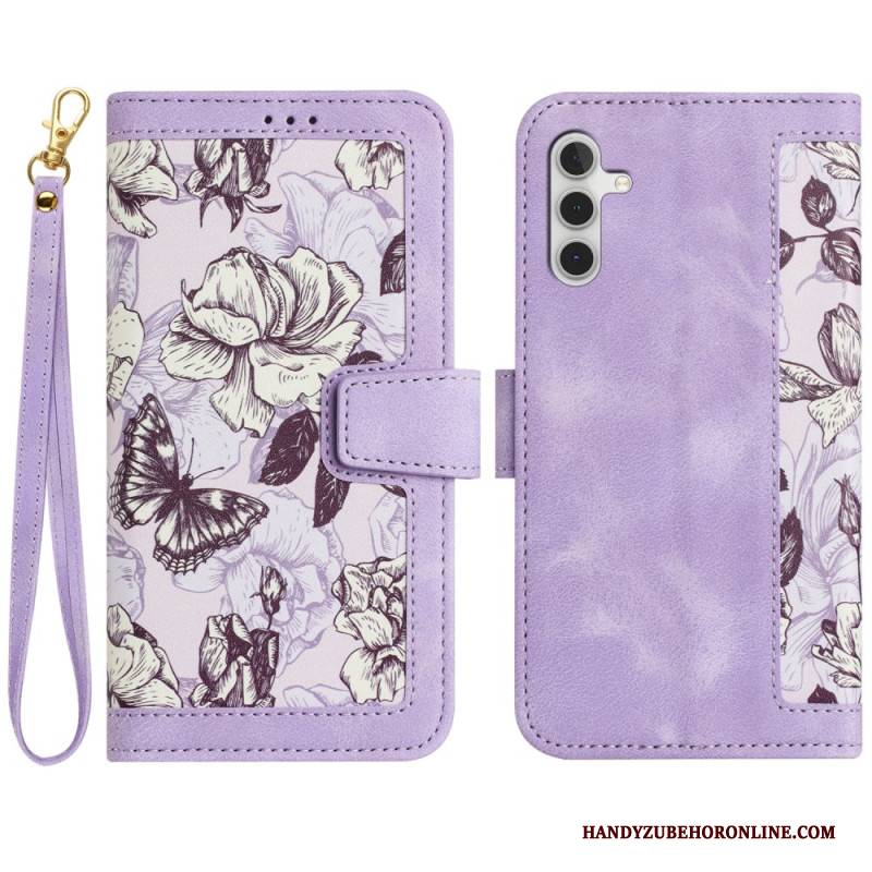 Lederhüllen Für Samsung Galaxy S25 5g Geldbörse Mit Blumenmuster