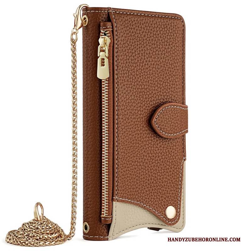 Lederhüllen Für Samsung Galaxy S25 5g Spiegel Und Kette