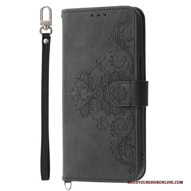 Lederhüllen Für Samsung Galaxy S25 Fe Spitzenmuster Mit Riemen Und Schulterriemen