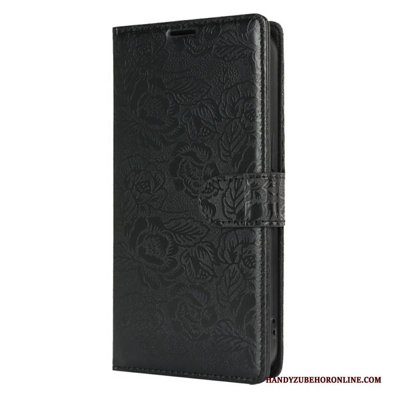 Lederhüllen Für Samsung Galaxy S25 Plus 5g Blumenmuster Mit Riemen