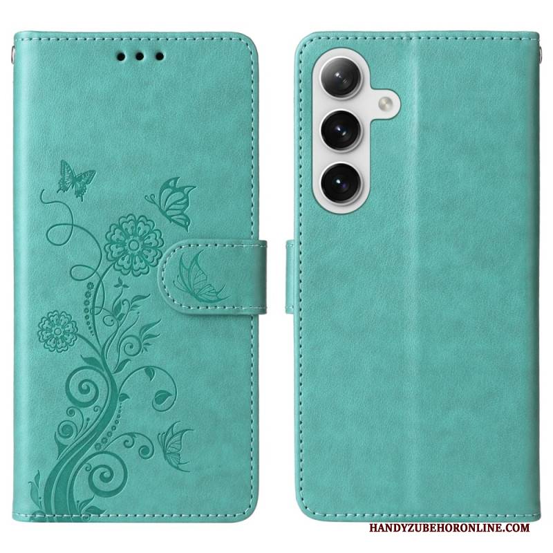 Lederhüllen Für Samsung Galaxy S25 Plus 5g Kleine Blumen