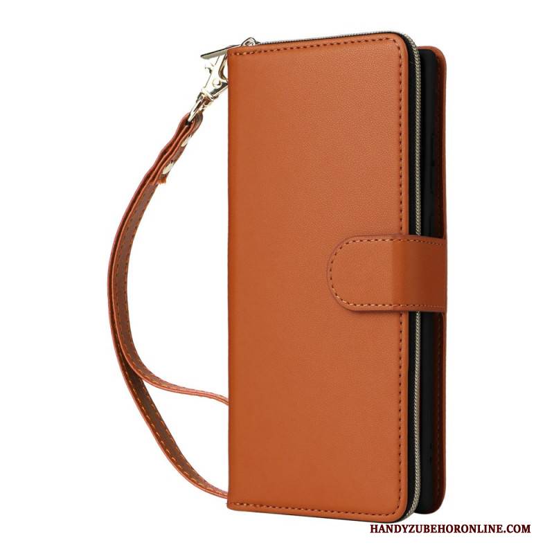 Lederhüllen Für Samsung Galaxy S25 Ultra 5g Geldbörse Mit 9 Kartenfächern Und Riemen