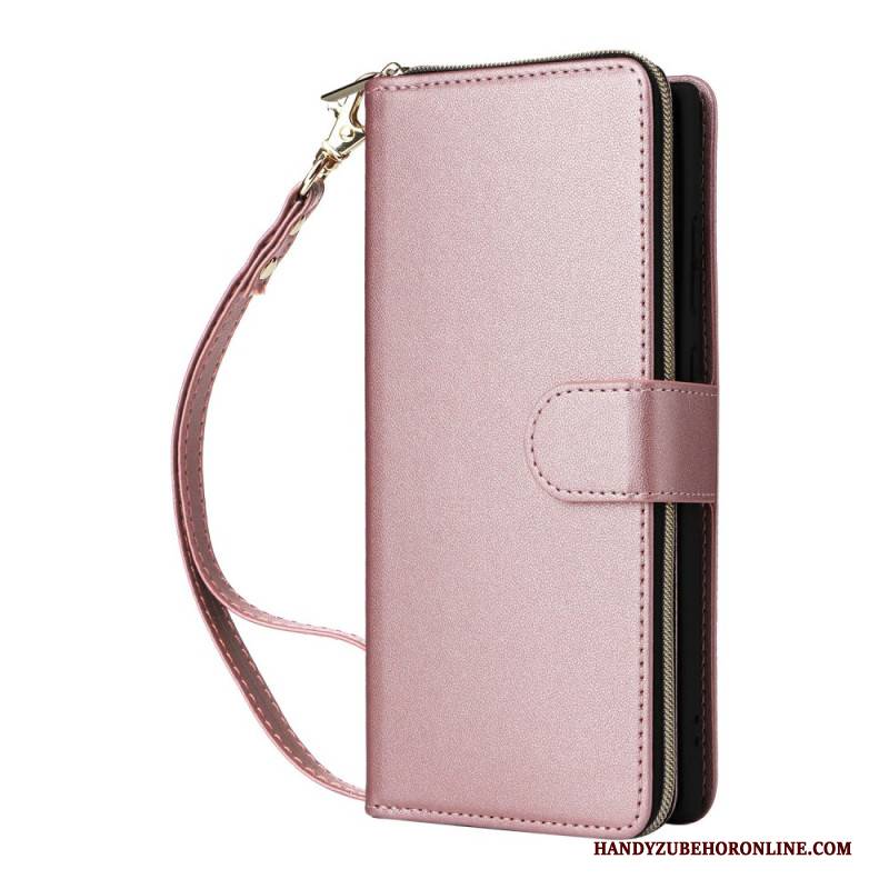 Lederhüllen Für Samsung Galaxy S25 Ultra 5g Geldbörse Mit 9 Kartenfächern Und Riemen