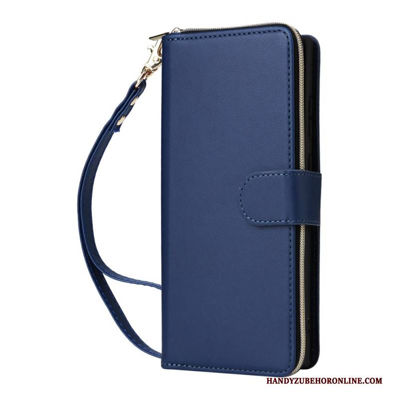 Lederhüllen Für Samsung Galaxy S25 Ultra 5g Geldbörse Mit 9 Kartenfächern Und Riemen