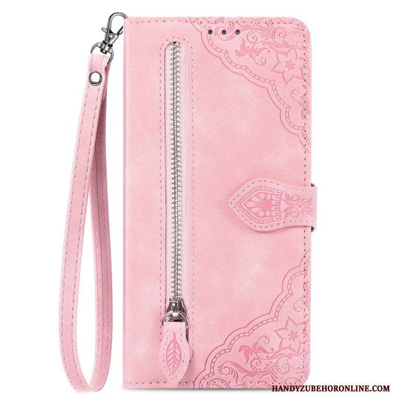 Lederhüllen Für Samsung Galaxy S25 Ultra 5g Geldbörse Mit Reißverschluss Und Spitzendesign