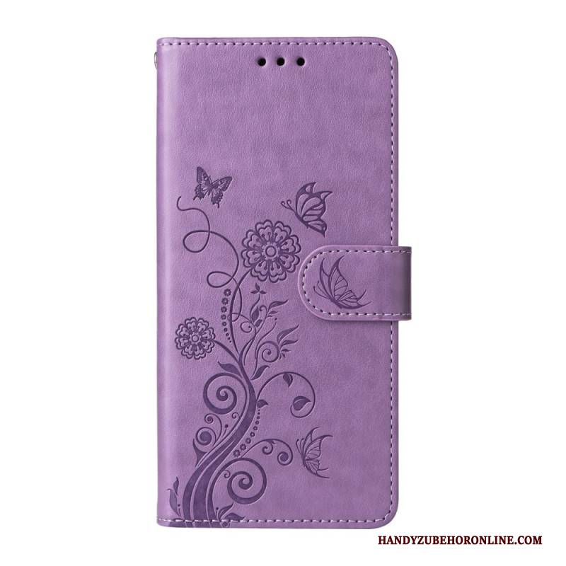 Lederhüllen Für Samsung Galaxy S26 Blumenschmetterlinge