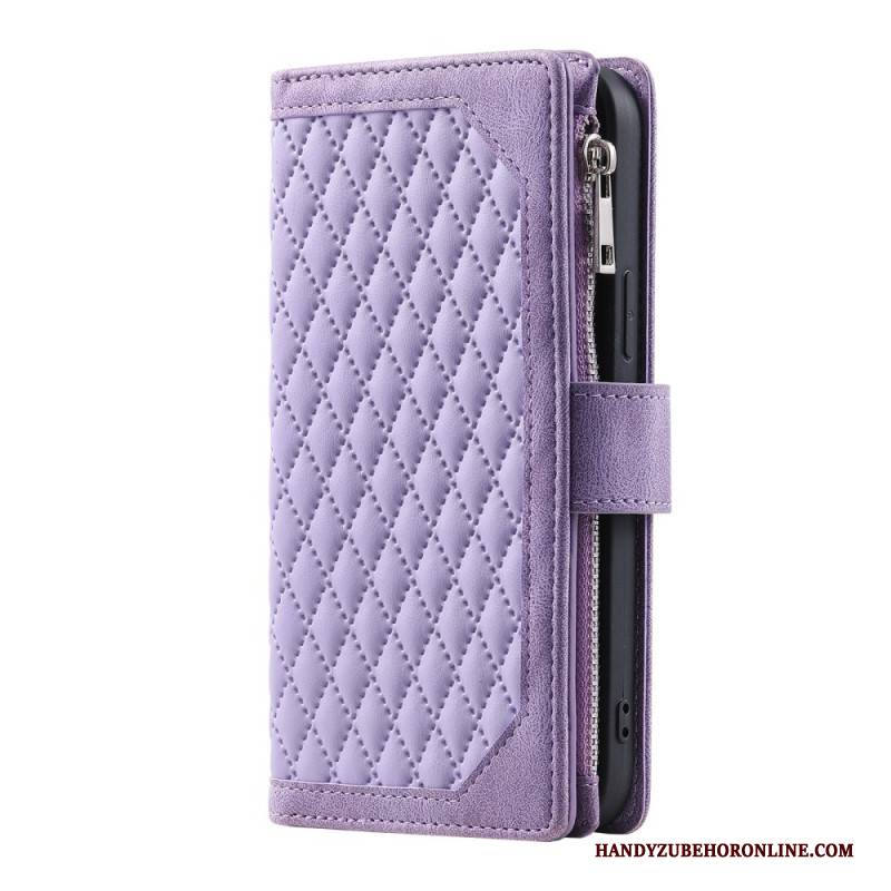 Lederhüllen Für Samsung Galaxy S26 Plus Gesteppte Geldbörse Mit Riemen