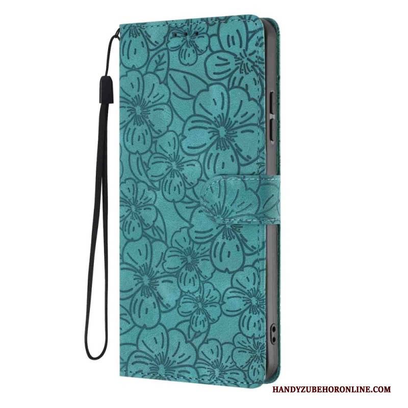 Lederhüllen Für Samsung Galaxy S26 Plus Kirschblüten-gravur