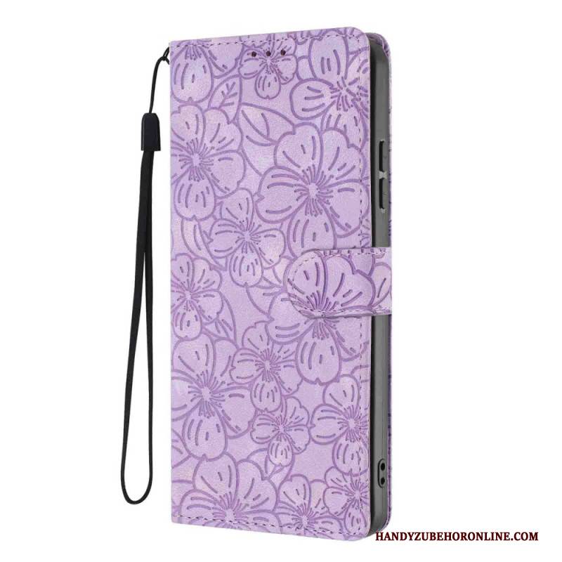 Lederhüllen Für Samsung Galaxy S26 Plus Kirschblüten-gravur