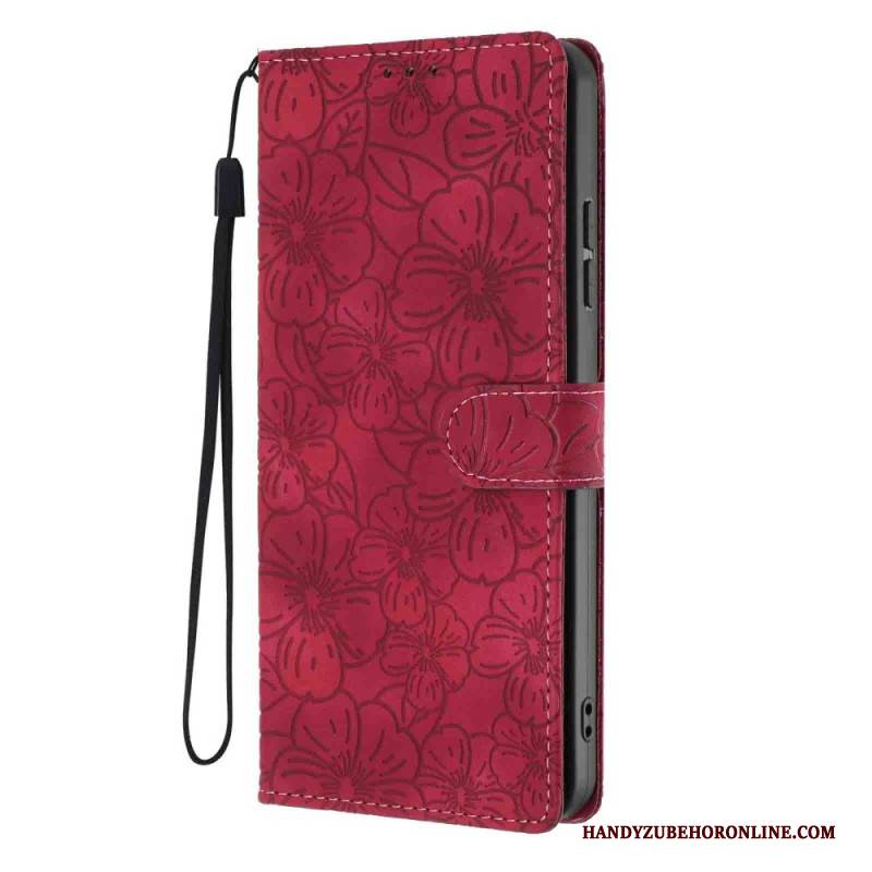 Lederhüllen Für Samsung Galaxy S26 Plus Kirschblüten-gravur