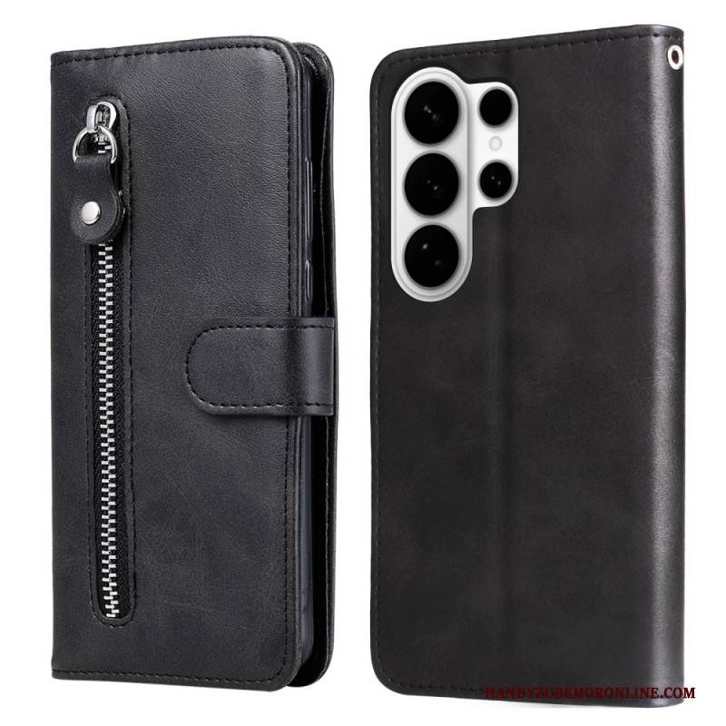 Lederhüllen Für Samsung Galaxy S26 Ultra Reißverschlusstasche