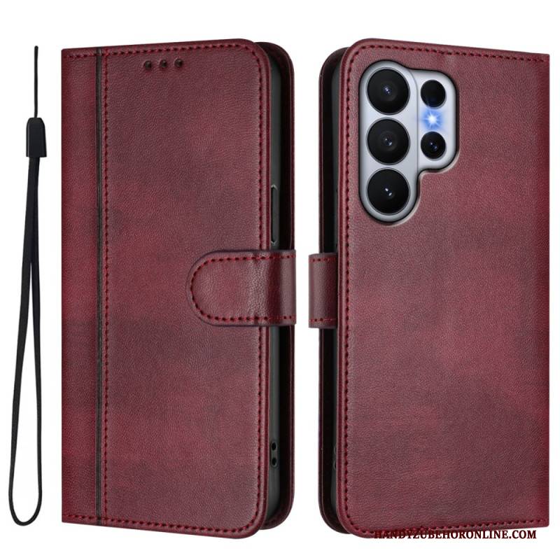 Lederhüllen Für Samsung Galaxy S26 Ultra Vintage-design