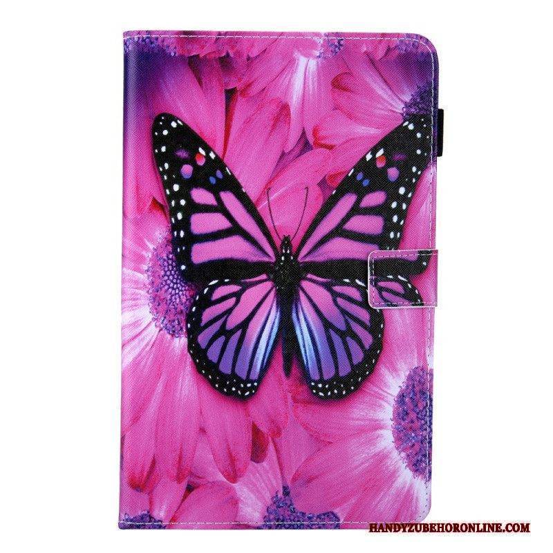 Lederhüllen Für Samsung Galaxy Tab A8 (2021) Blumenschmetterling