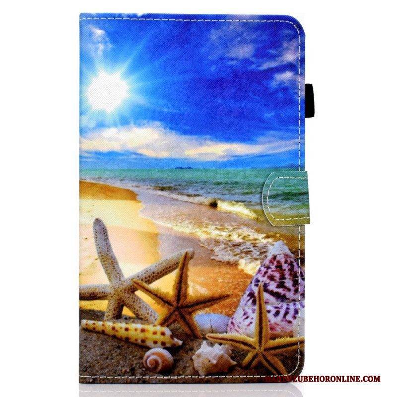 Lederhüllen Für Samsung Galaxy Tab A8 (2021) Lustiger Strand
