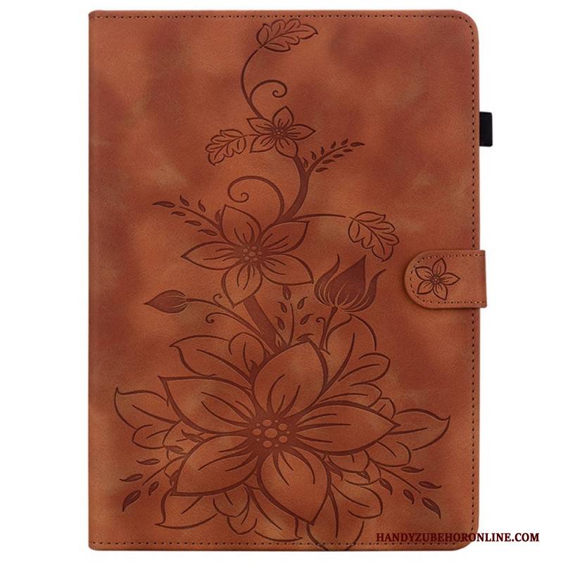Lederhüllen Für Samsung Galaxy Tab S10 Fe Plus Lilie