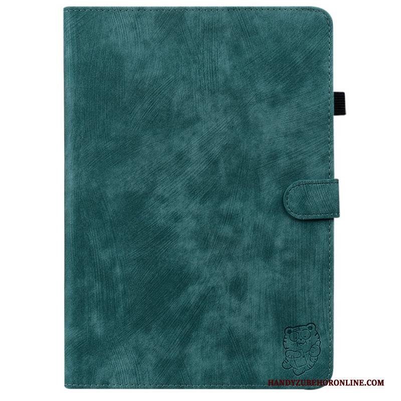 Lederhüllen Für Samsung Galaxy Tab S10 Plus Kleiner Tiger In Wildlederoptik