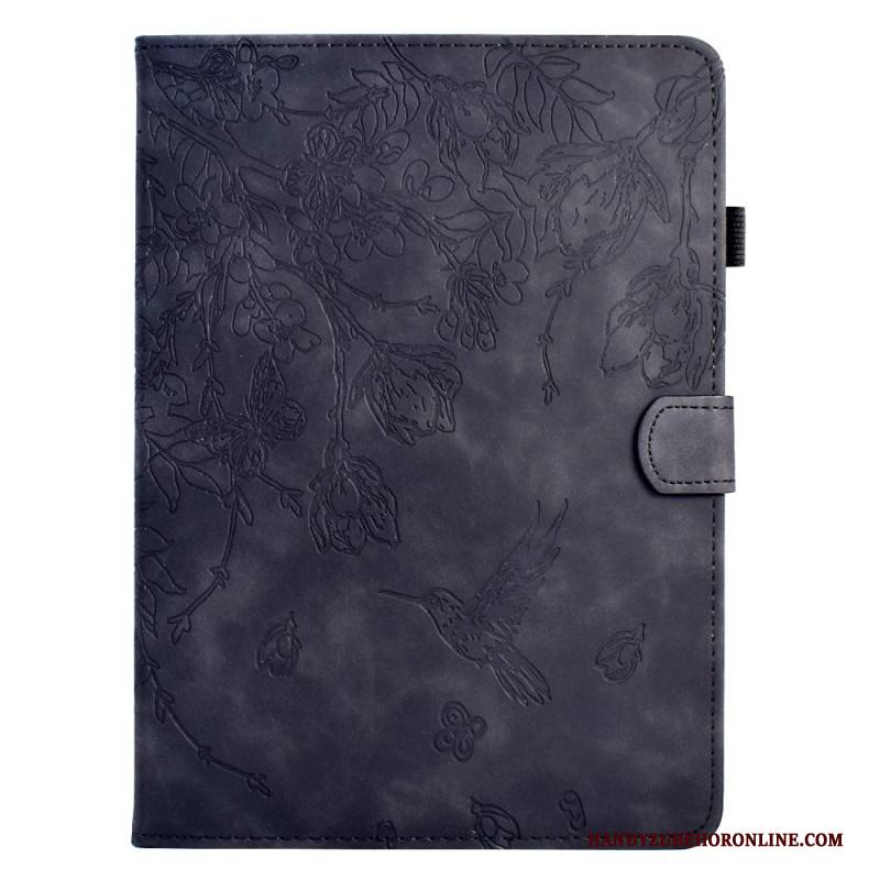 Lederhüllen Für Samsung Galaxy Tab S11 Pflanzenmuster In Wildlederoptik