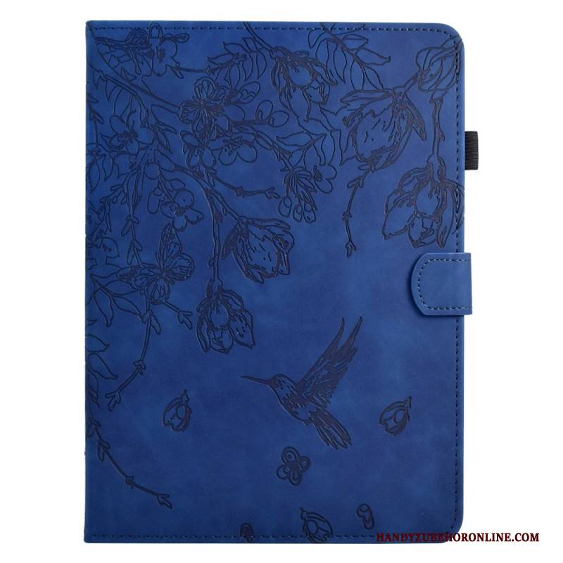Lederhüllen Für Samsung Galaxy Tab S11 Pflanzenmuster In Wildlederoptik