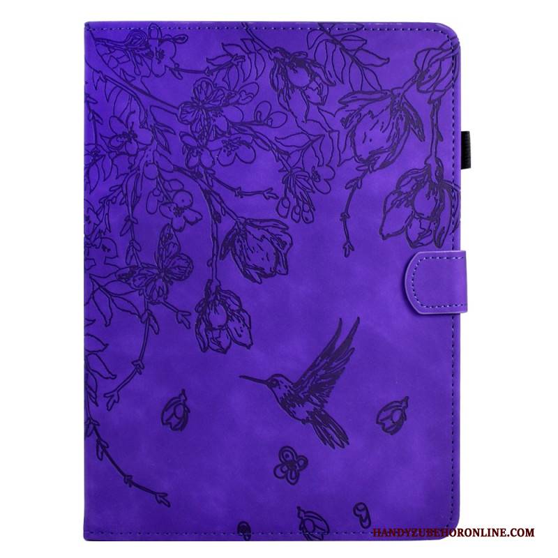 Lederhüllen Für Samsung Galaxy Tab S11 Pflanzenmuster In Wildlederoptik