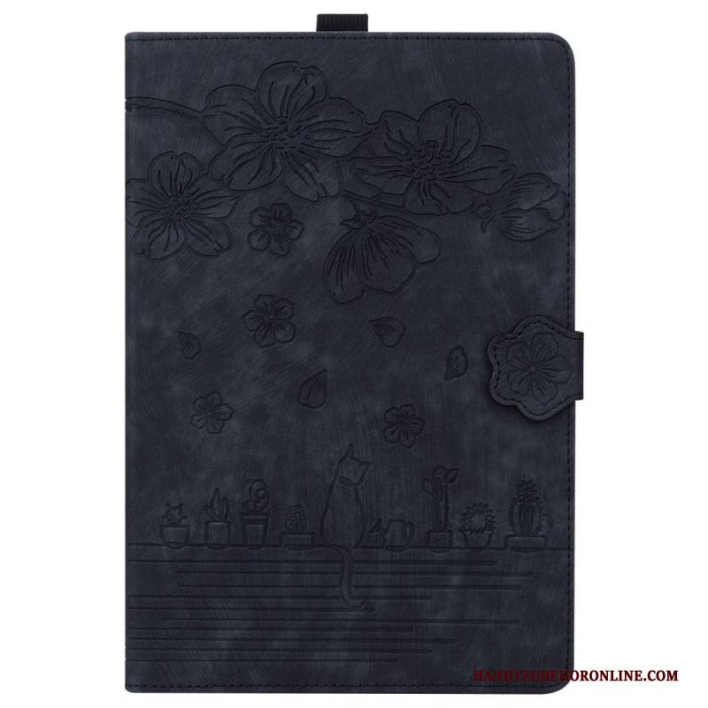 Lederhüllen Für Samsung Galaxy Tab S11 Ultra Katzenmotiv In Wildlederoptik