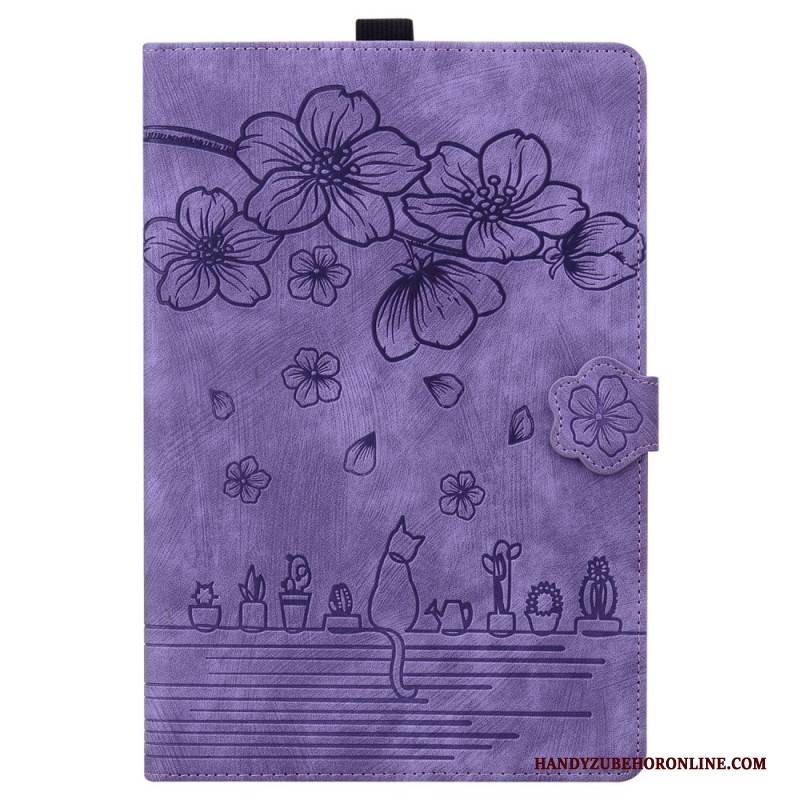 Lederhüllen Für Samsung Galaxy Tab S11 Ultra Katzenmotiv In Wildlederoptik