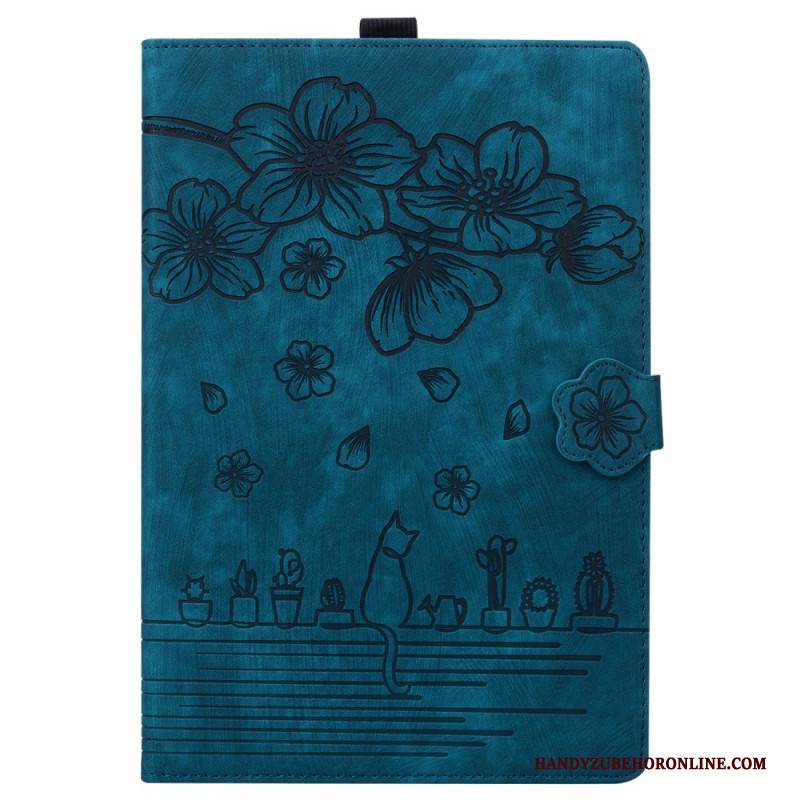 Lederhüllen Für Samsung Galaxy Tab S11 Ultra Katzenmotiv In Wildlederoptik