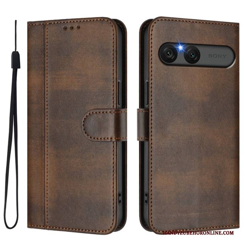 Lederhüllen Für Sony Xperia 10 Vii Retro-stil